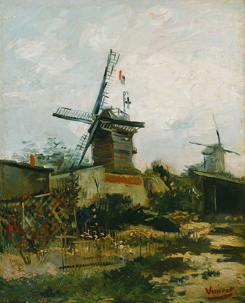 157-Vincent van Gogh-Mulini a vento su Montmartre  